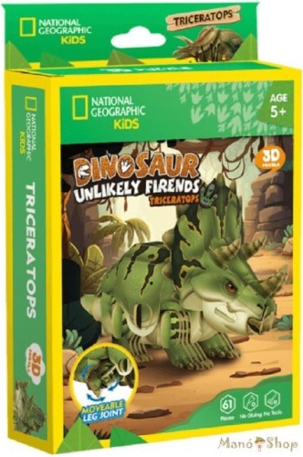 3D Puzzle - Cubic Fun Dinosaur Unlikely Friends Triceratops
