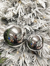 Tree Ornament - Xmas Bauble Ball 15cm (Silver Gloss)
