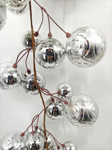 Christmas Baubles Garland - 200cm (Silver Texture)