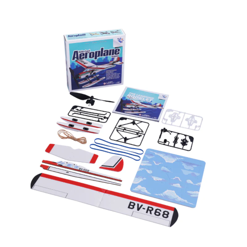 PlaySTEM XP04202B Rubber Band Aeroplane Science - DHC-2 Beaver Seaplane
