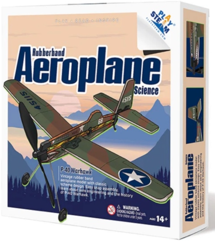 Play Stem P-40 Warhawk Rubber Band Aeroplane