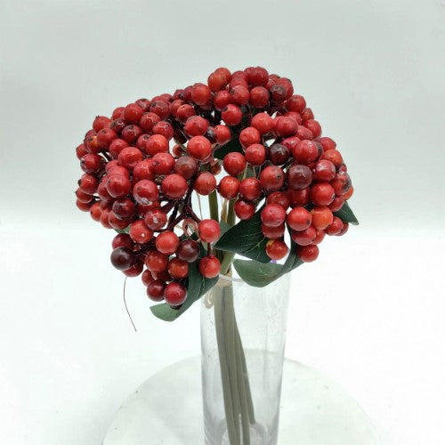 Artificial Berry Bunch X 5 (Vintage Orange)