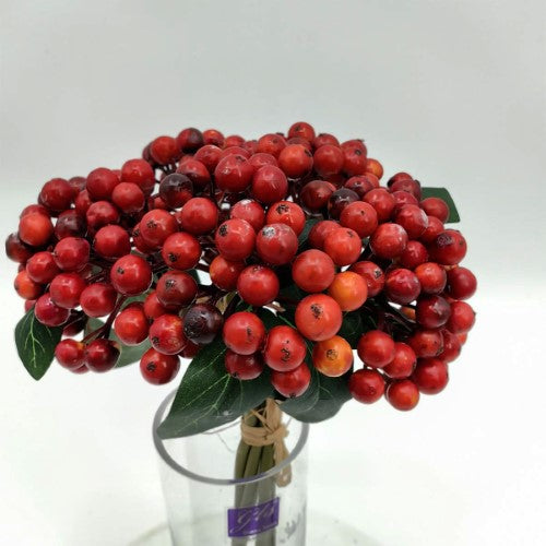 Artificial Berry Bunch X 5 (Vintage Orange)