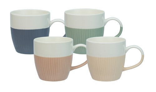 Coupe Mug - BUNDANOON 480ml Banded Rib (Set of 4 )