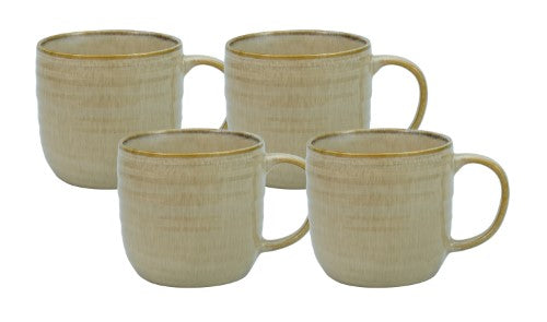 Classic Mug Set -  BUNDANOON Textured Reactive Glaze 370ml (Set of 4)