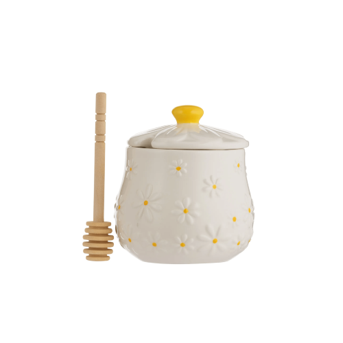 Honey Pot and Drizzler - Price & Kensington Daisy (450ml)