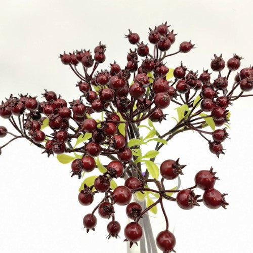 Artificial Rosehip Bundle - x 5 (Burgundy)