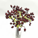Artificial Rosehip Bundle - x 5 (Burgundy)