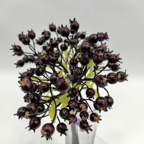 Artificial Rosehip Bundle - x 5 (Dark Burgundy)