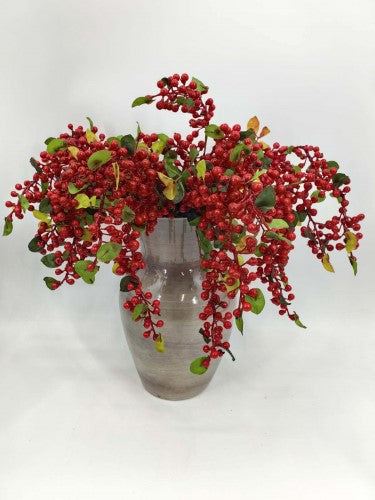 Artificial Droopig Berry Spray (Red)
