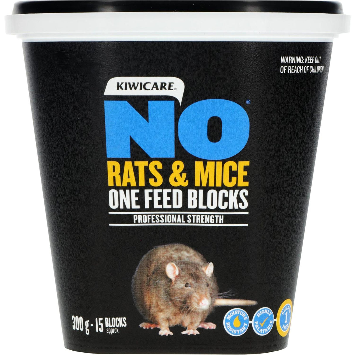 NO Rats and Mice One Feed - Kiwicare 300g (15 Blocks)