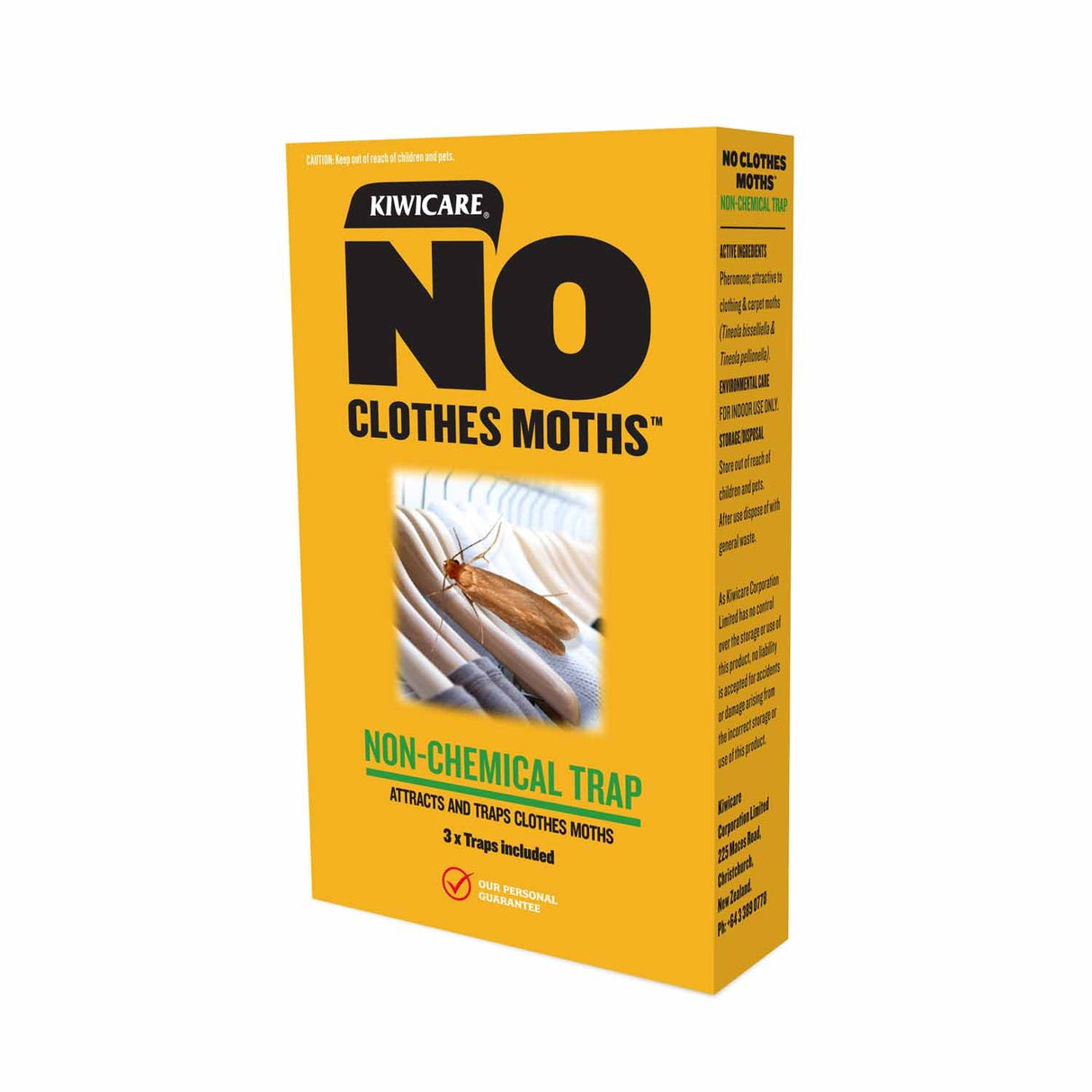 NO Clothes Moths Non Chemical Trap - Kiwicare (3pk)