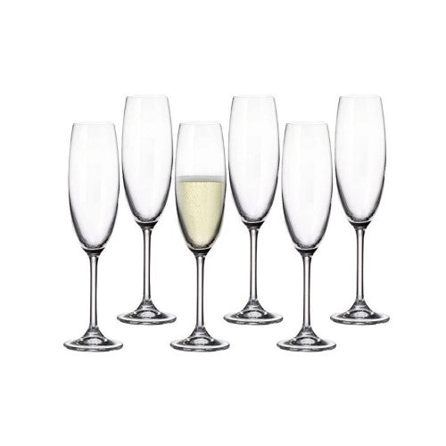 Wine Flutes - BOHEMIA Colibri 220ml (Set of 6)
