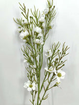 Artificial Wax Flower Spray (White)