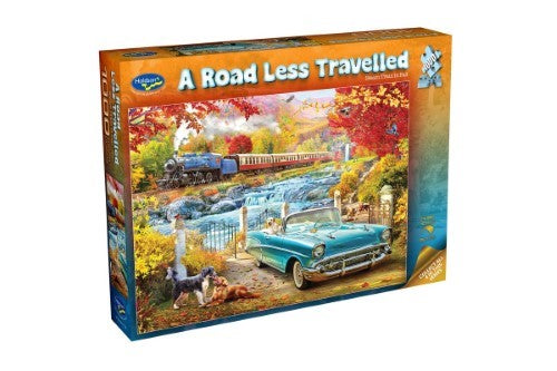 Jigsaw Puzzle - A Road Less Travelled Steam Train in Fall (1000pcs)