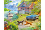 Jigsaw Puzzle - A Road Less Travelled Summer Lake House (1000pcs)