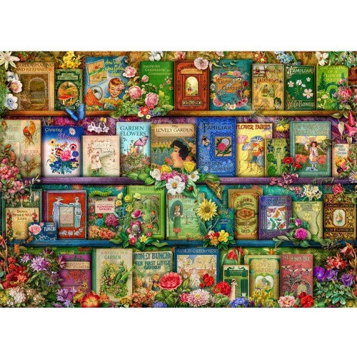 Jigsaw Puzzle - Treats N Treasures S4 Vintage Summer Garden Book Shelf (1000pcs)