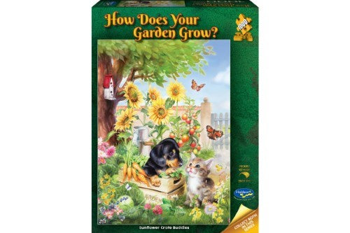 Jigsaw Puzzle - How does your Garden grow? Sunflower Crate Buddies (1000pcs)