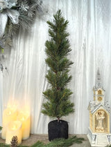 Artificial 24" Slim Green Yellow SPruce Pine Tree