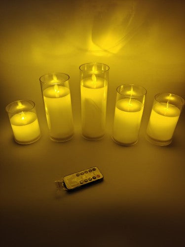 Flameless Acrylic Candle (Set of 3)