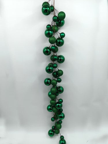 Garland - Mixed Christmas Bauble Ball 200cm (Green)