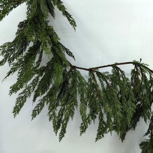 Artificial Real Touch Western Red Cedar Pine Garland (180cm)