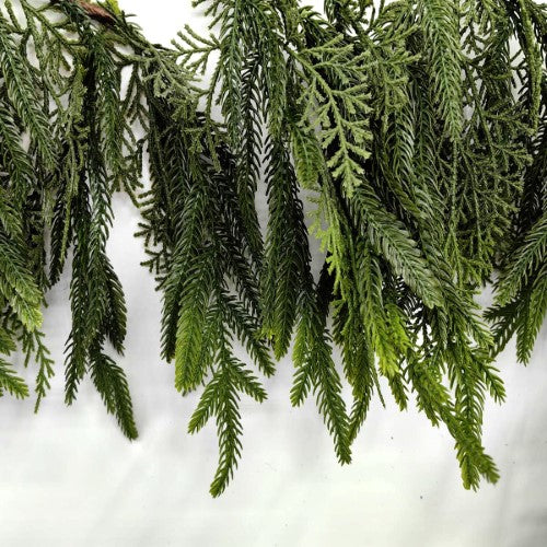 Artificial Real Touch Mixed Cedar & Norfolk Pine Garland (180cm)