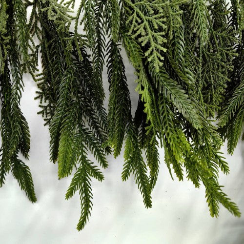 Artificial Real Touch Mixed Cedar & Norfolk Pine Garland (180cm)