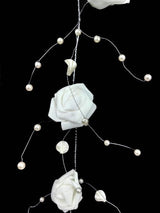 Pearl Garland with Form Flower - 150cm (White)