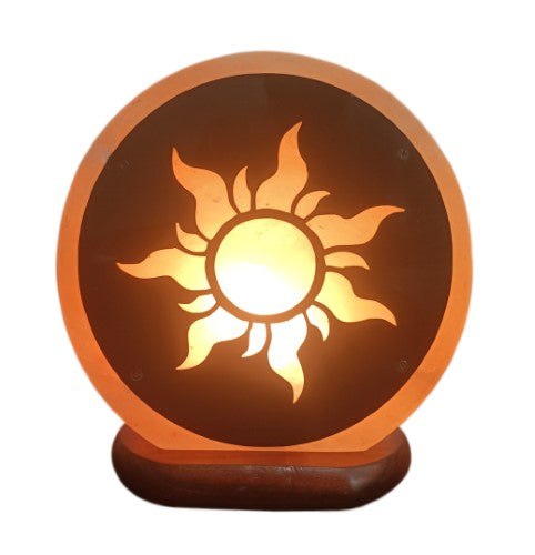 Sun Salt Lamp -  with 12V Cable and Bulb