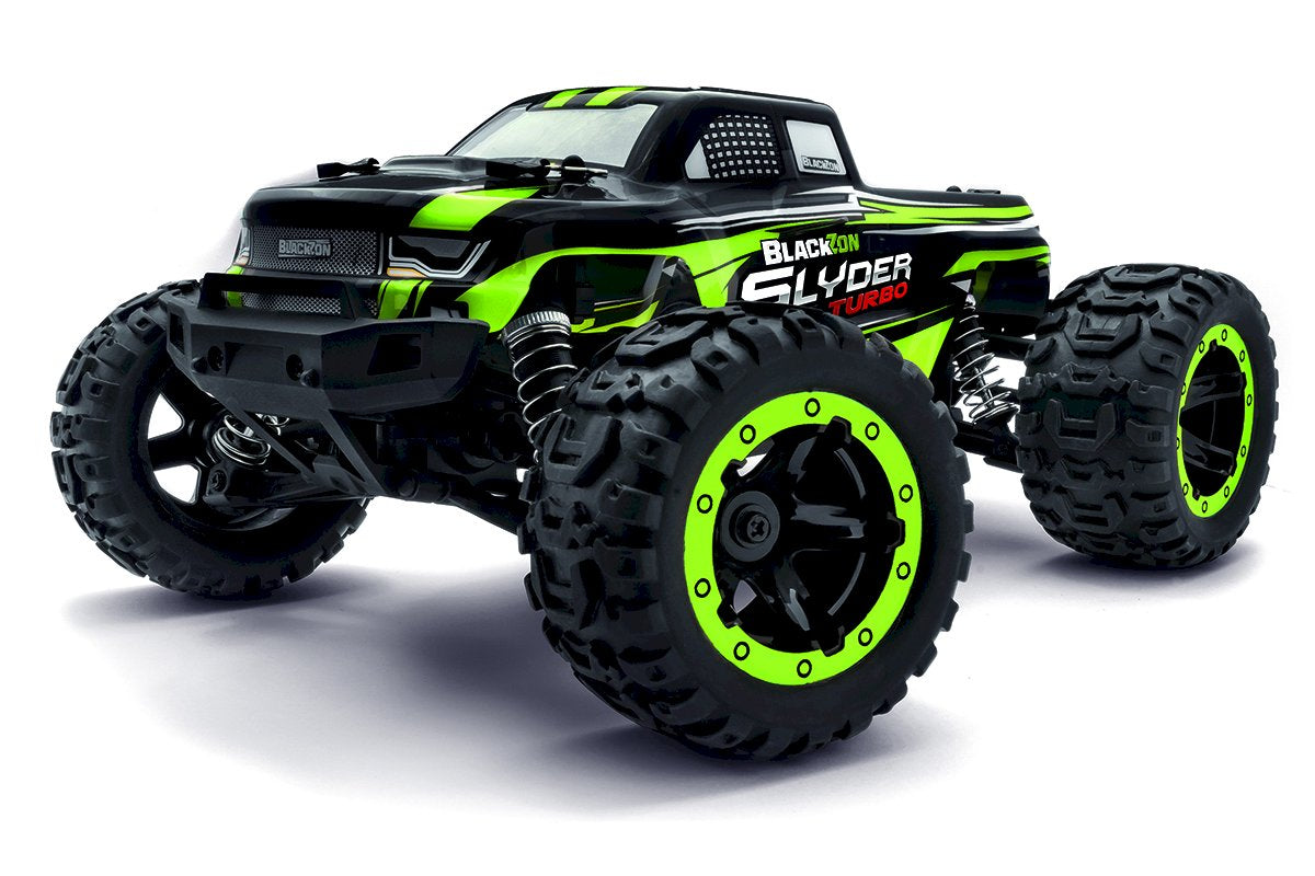 Radio Control - Blackzon 1/16 Slyder Monster Truck Turbo 4WD 2S Brushless - Black/Green