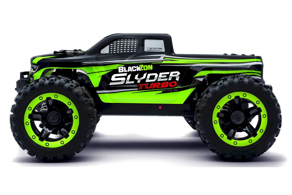 Radio Control - Blackzon 1/16 Slyder Monster Truck Turbo 4WD 2S Brushless - Black/Green