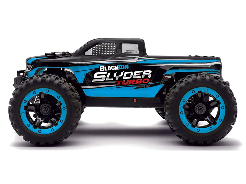 Radio Control - Blackzon 1/16 Slyder Monster Truck Turbo 4WD 2S Brushless - Black/Blue