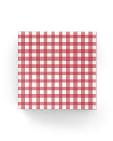 Gingham Check on Matte Wrap Red