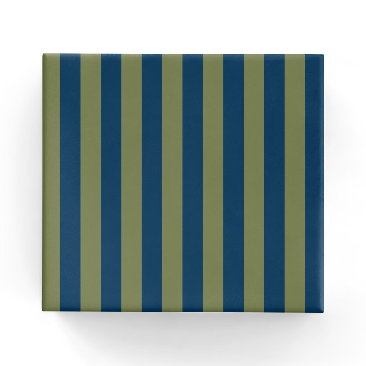 Two Colour Stripe in Matte Earth Green/Navy