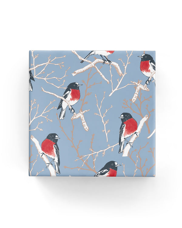 Robins on Matte Wrap French Blue