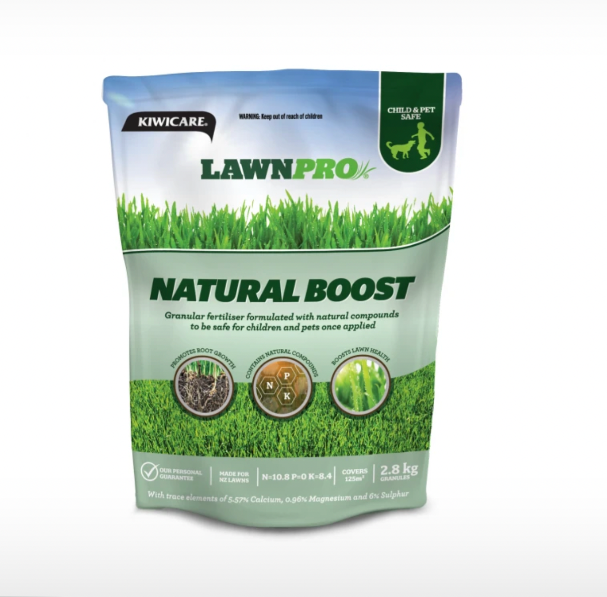 Natural Boost Fertiliser - Kiwicare LawnPro (2.8kg)