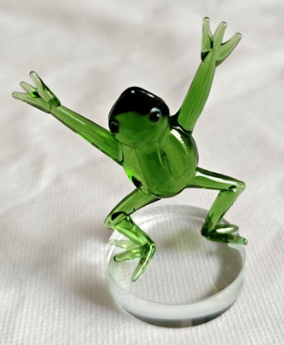 Ornament - Glass Art Funny Frogs (Set of 4 Assorted)