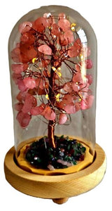Gemstone Tree with USB LED Light - Rose Quartz (18cm)
