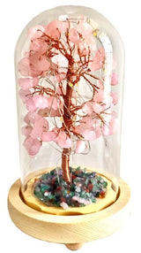 Gemstone Tree with USB LED Light - Rose Quartz (18cm)
