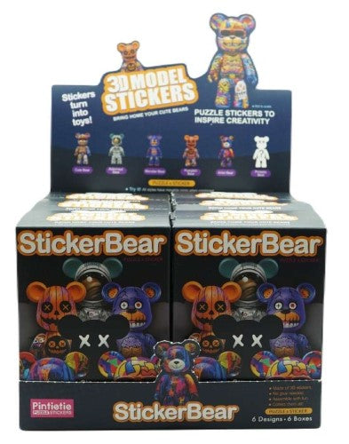 Blind Box 3D Model PVC Stickers Puzzle - Big Bear (Set of 6)