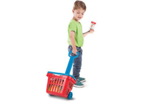 Melissa & Doug - Fill & Roll Grocery Basket Play Set