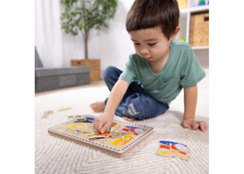 Melissa & Doug - Musical Instruments Sound Puzzle - 8pc