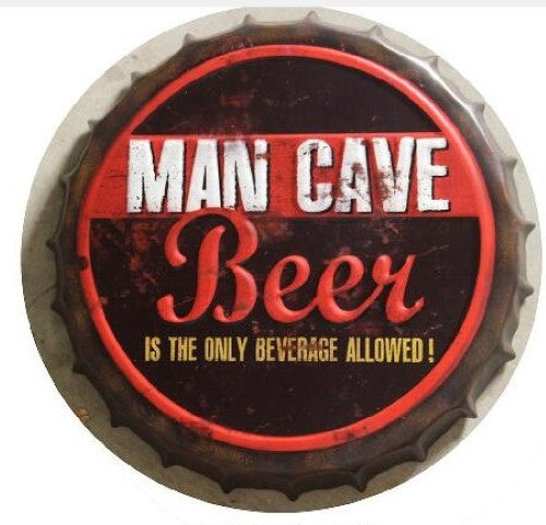 Metal Wall Art - Mancave Beer (42cm)