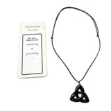 Pendant - Black Obsidian Triquetra