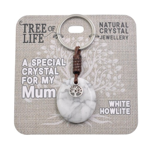 A Special Crystal For Mum White Howlite Keyring