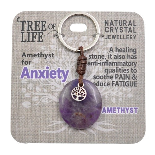 Anxiety Amethyst Keyring