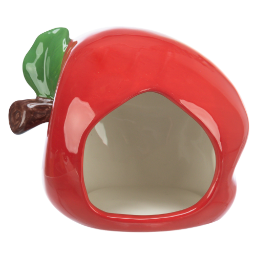 Apple Ceramic House for Small Animals (13 x 10 x 10cm)