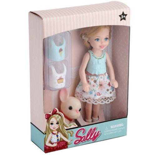 Sally Dress Up Doll with Dog & Accessories (Set of 12 Assorted)