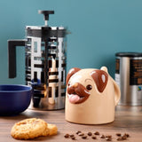 Ceramic Shaped Mug - Mopps Pug Upside Down